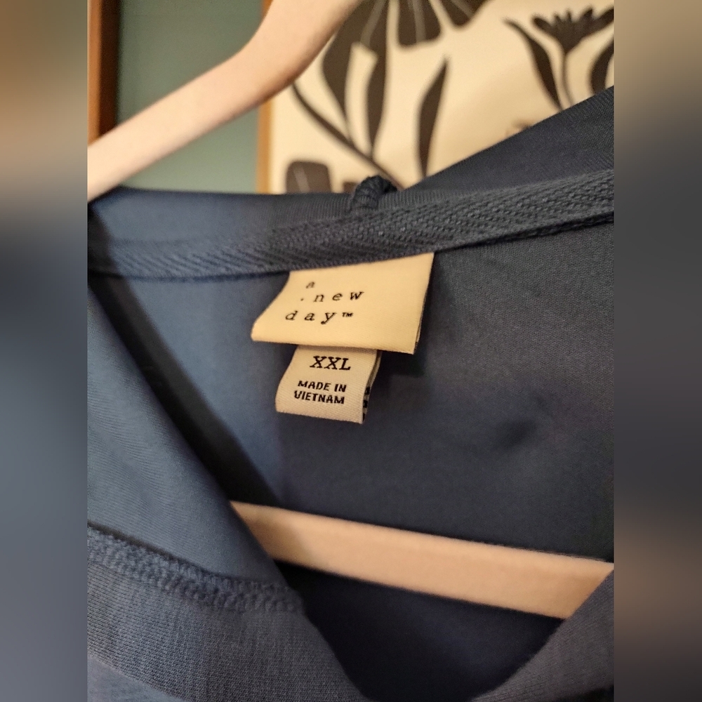 A New Day Slate Blue Casual Hoodie - Picture 2 of 4